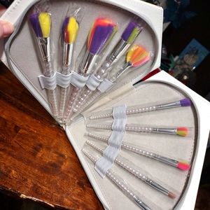 Rainbow makeup brushes
